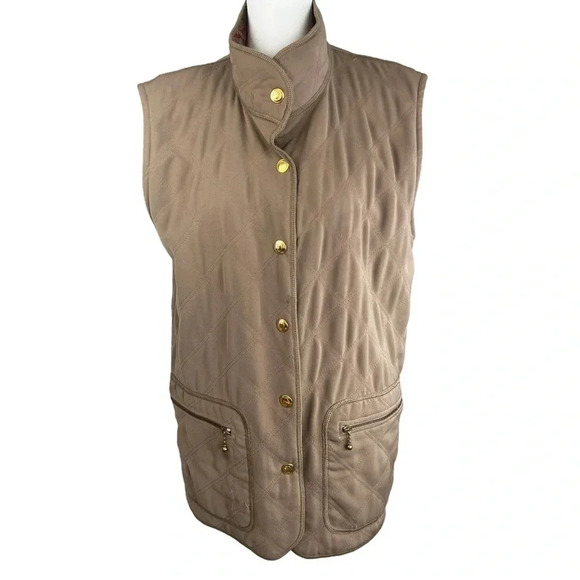 vintage DEVERNOIS Knit Lined Wool Blend Vest Snap Up - Size Medium - Picture 1 of 16